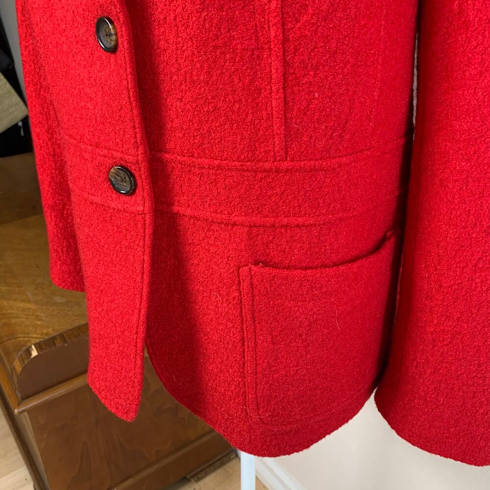 Talbots Red Textured Two-Button Blazer - Picture 5 of 11